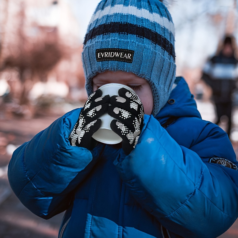 Gants D'hiver en Tricot Enfants, Gant Hiver Enfant, Gants Tricotés