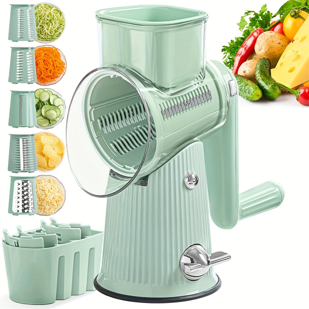 Vegetable Cutter, Rotary Vegetable Slicer, Vegetable Grater, Manual Cheese  Grater, Multifunctional Vegetable Cutter, Potato Shredders, Fruit Chopper  For Kitchen, Kitchen Stuff, Kitchen Gadgets - Temu