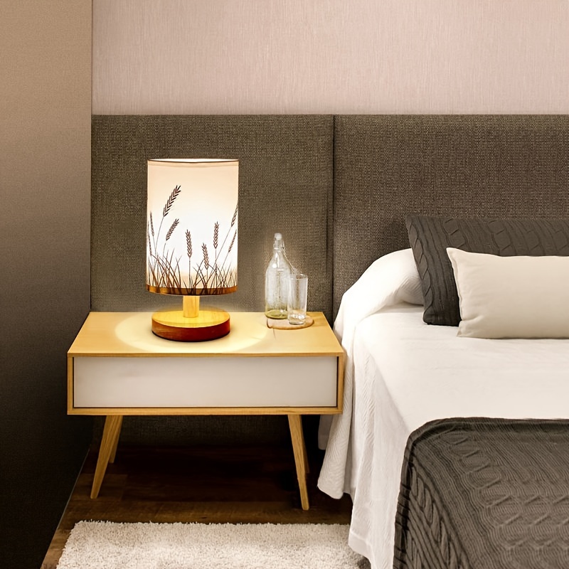 Lampe de table simple moderne veilleuse en bois massif pour chambre à  coucher salle