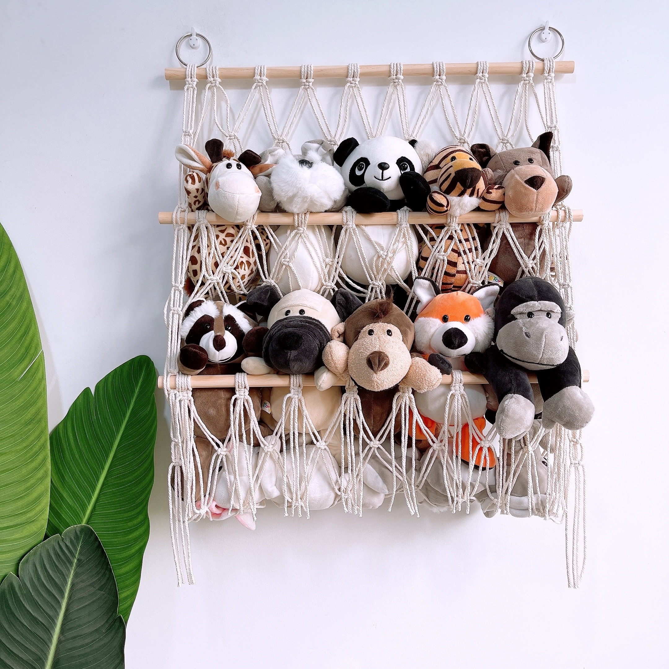 Bohemia Stuffed Animal Net Hammock Lace Decor Toy Storage - Temu