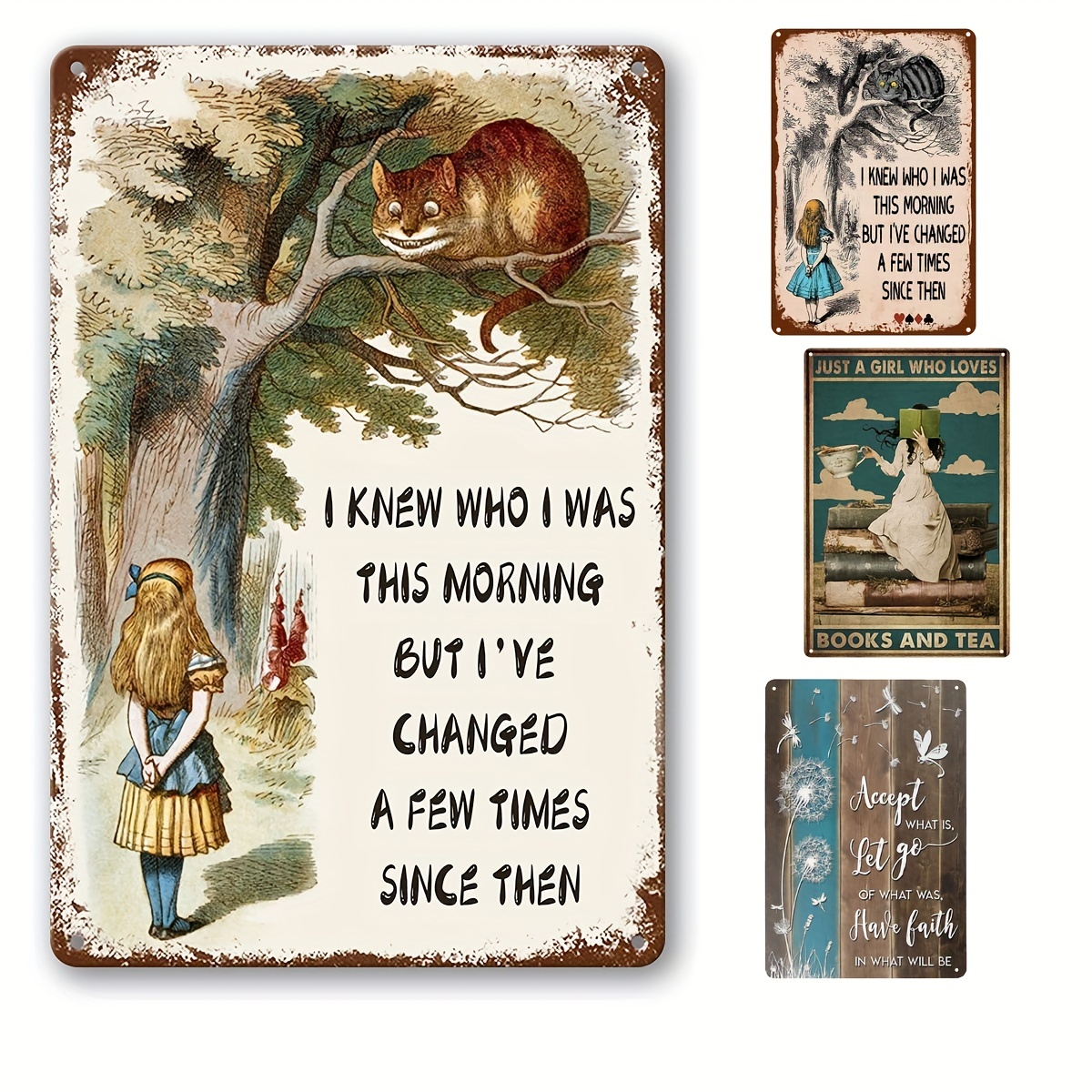 Vintage Alice In Wonderland Quote Metal Sign Perfect For - Temu