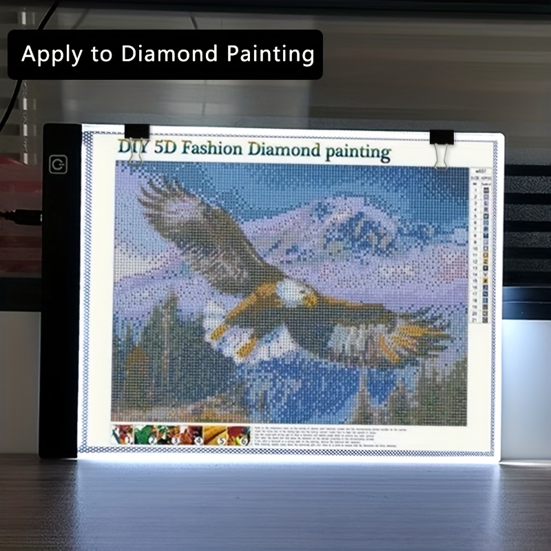 Diamond Art Accessories and Tools, 5D Diamond Drill Pen with LED Light Tray  Kits Diamond []