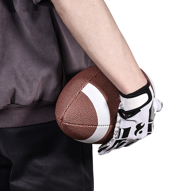 Guantes de fútbol americano para adultos jóvenes, guantes de receptor con  muñequera ajustable