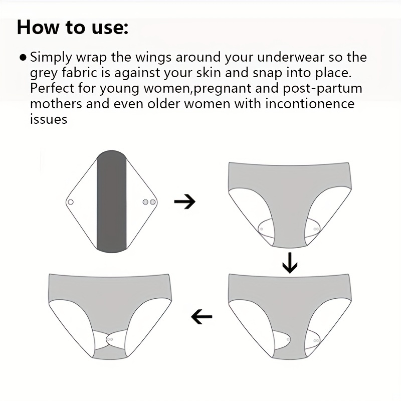 Menstrual Underwear for Heavy Flow, Washable, Reusable