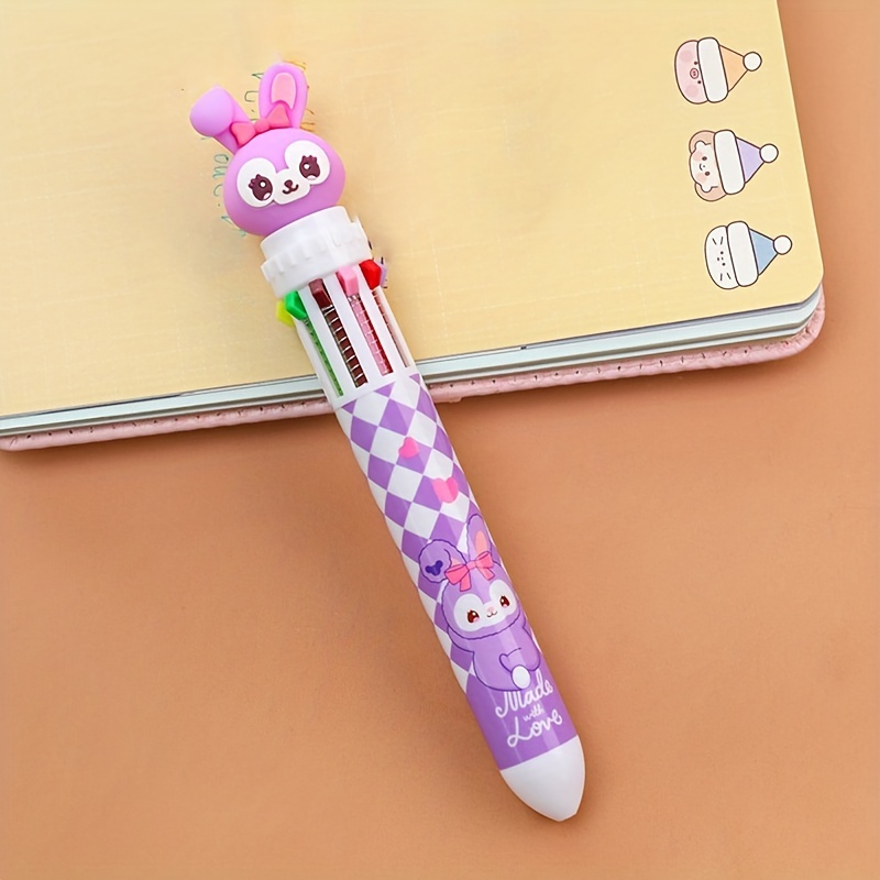 Cute Bunny 10 color Ballpoint Pen Student's Journal Diary - Temu