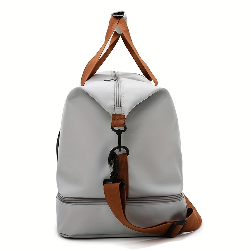 lightweight large capacity duffle handbag portable luggage bag versatile carry on overnight bag details 8