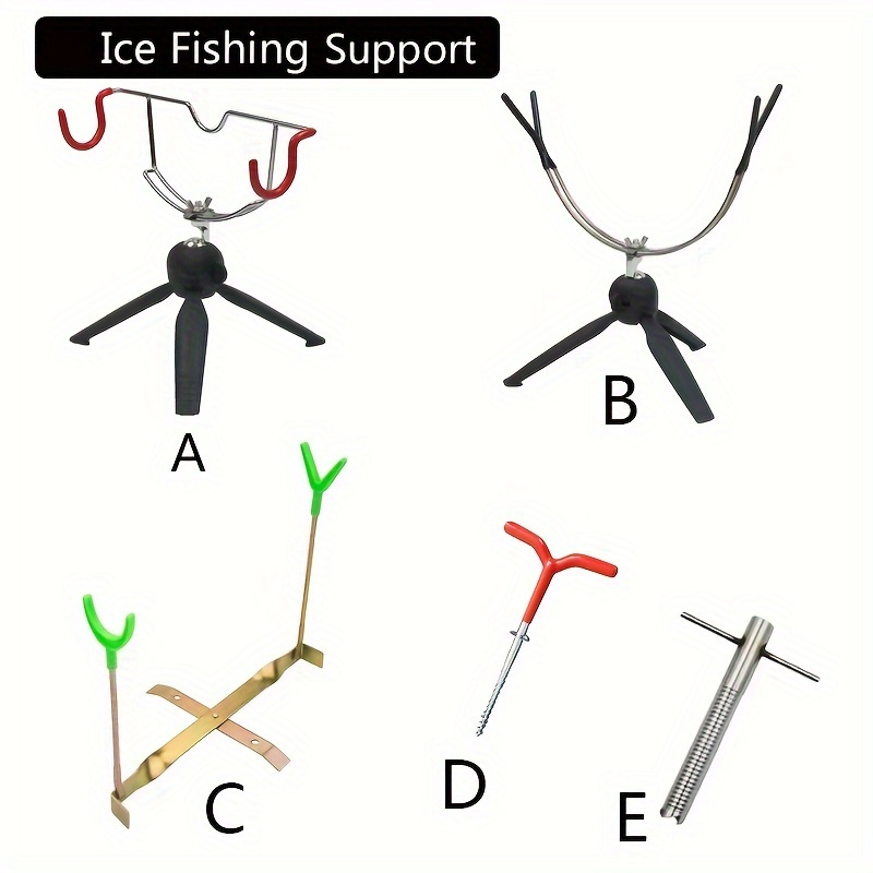 U-shaped Ice Fishing Rod Holder Portable Adjustable Stand Tripod