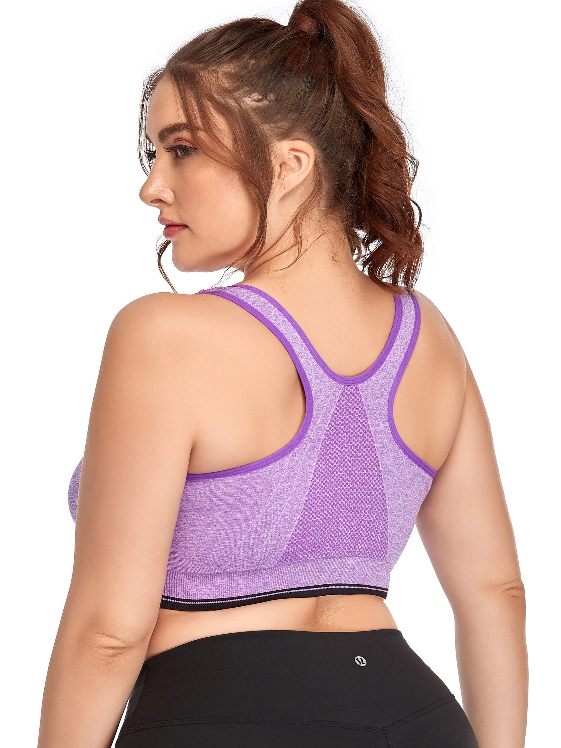 High Impact Sports Bras for Women, Shockproof Sports Bras for Women Plus  Size, for Running, Gym, Sports, Fitness (Color : Purple, Size : Medium)