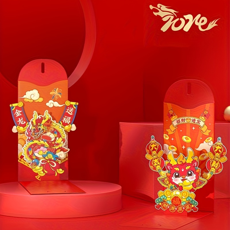 Year Of The Dragon Red Envelope 2024 Chinese New Year Money - Temu