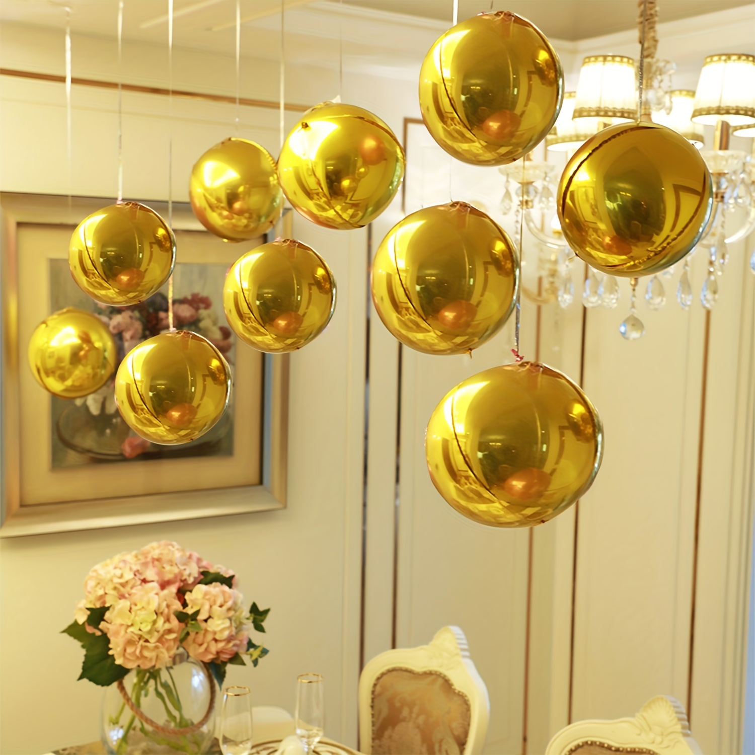 Kit Ballon aluminium  PArty doré - Glitz & Glamour Black & Gold
