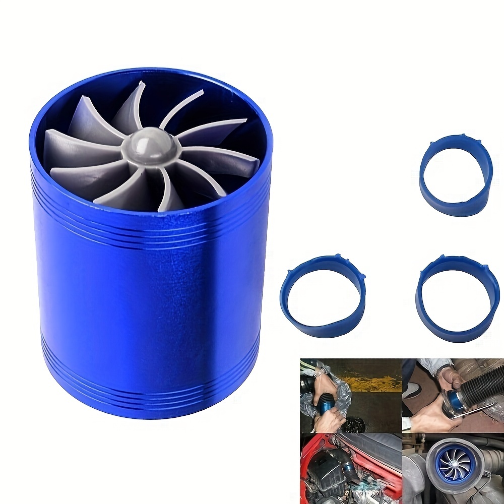 Air Intake Turbo Supercharger Dual Fan Gas Fuel Saver F1-Z Car Air Intake  Turbonator Auto Modification Accessory