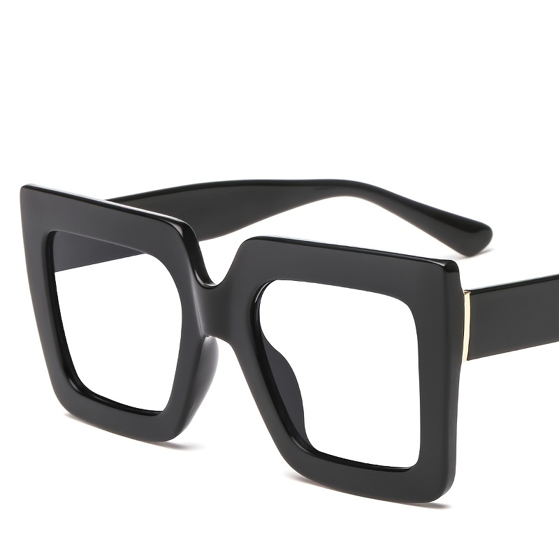 Two-color Transparent Square Frame Blue Light Blocking Glasses
