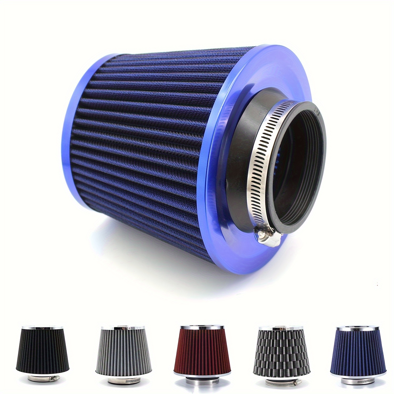 Set completo 76mm 3 pollici auto filtro aria flusso filtro tubo sport  potenza mesh cono aria fredda kit di induzione per auto universale