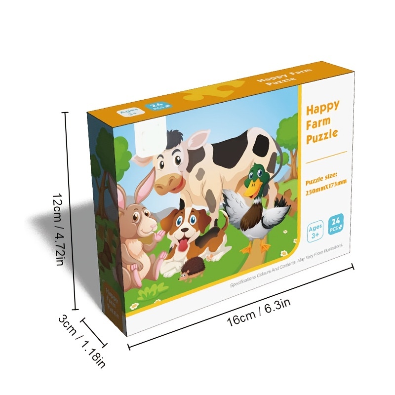 Farm Number Floor Puzzle, 24 Pieces 