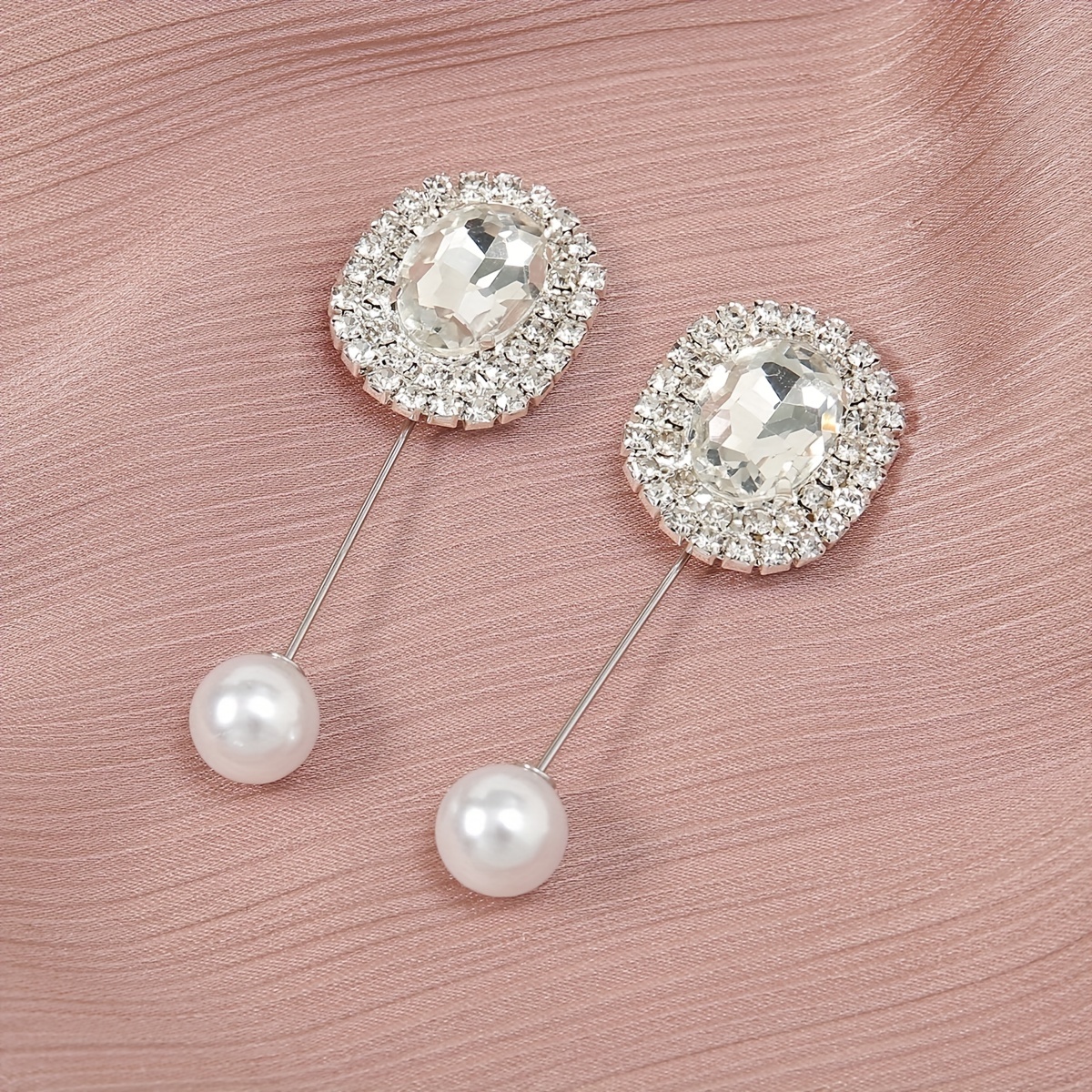 Elegante broche de flor de diamantes de imitación broche de flor broche de  cristal broches para ropa de mujer chal clip perla flor botón Pin, Acero