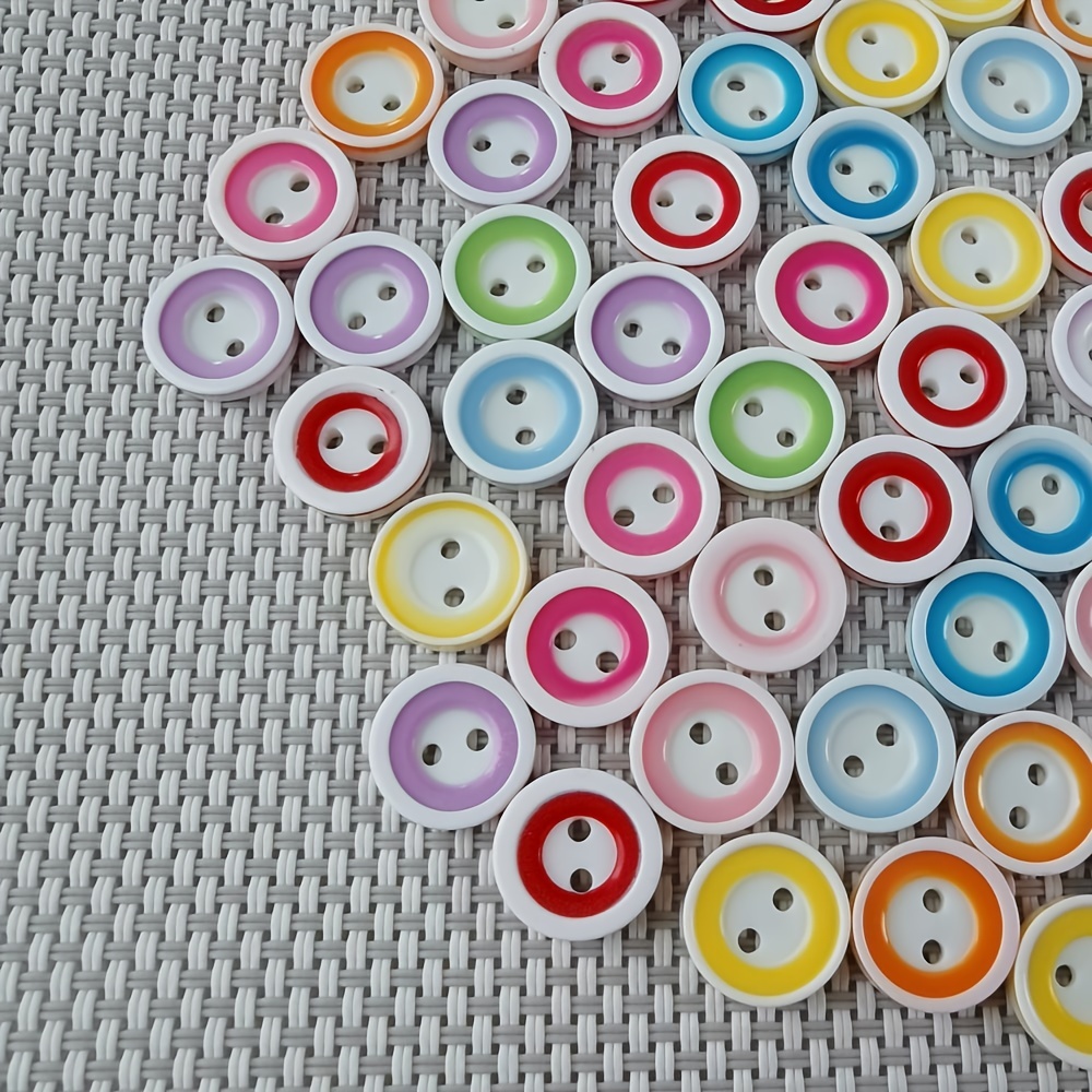 Buttons Plastic Buttons Assorted Crafts Resin Buttons Snaps 200 Pcs Size 1/2 inch for Arts & Crafts Decoration Collections Sewing Craft Buttons