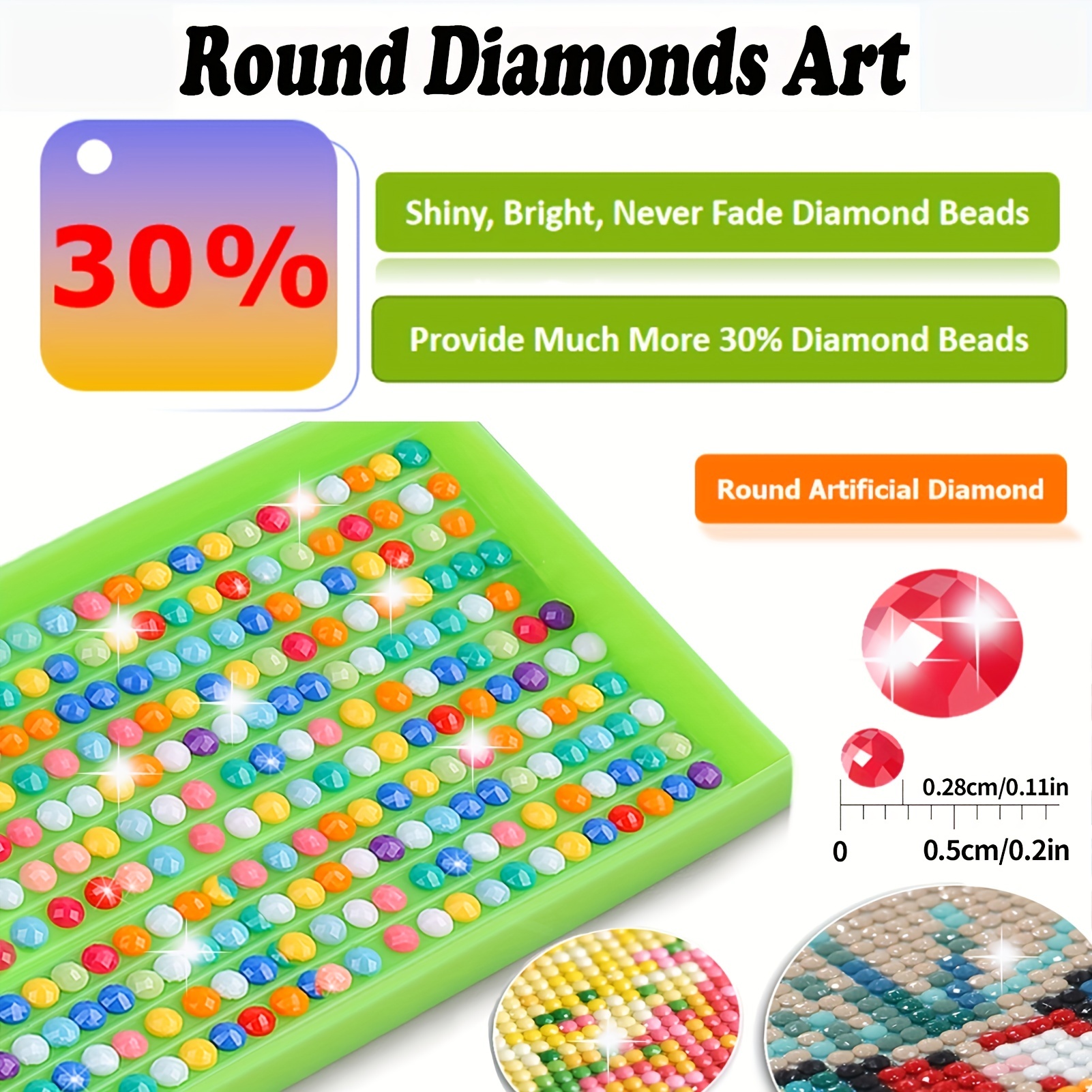 YALKIN 5D Diamond Painting Kits for Adults DIY Full Round Drill (11.8x15.7 inch) Diamond Art Pictures for Home Wall Decoration, Gifts