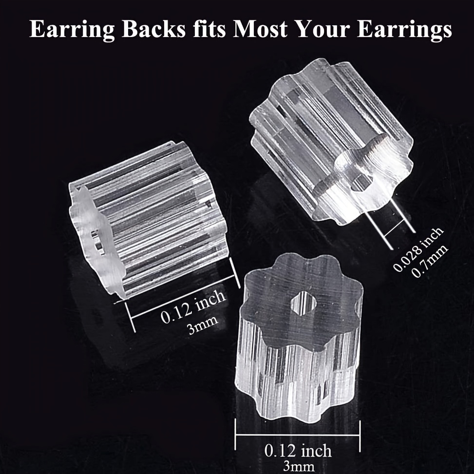 Silicone Earring Backs Soft Earring Stoppers Clear Earring - Temu Canada