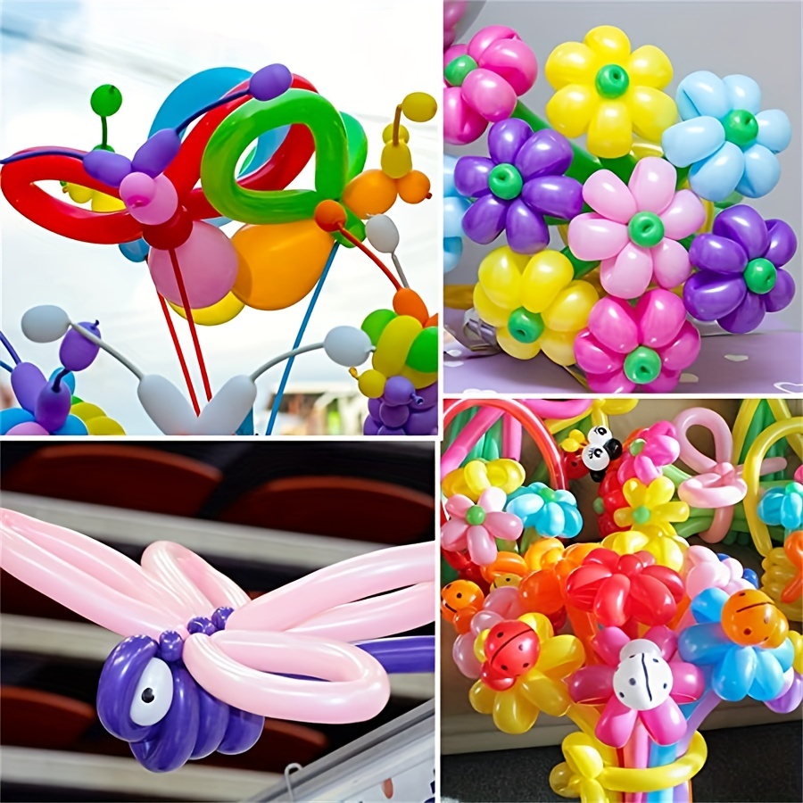 260 globos, globos de animales torcidos, globos largos de látex para  modelar, kit de globos mágicos de animales para bodas, cumpleaños,  decoración de