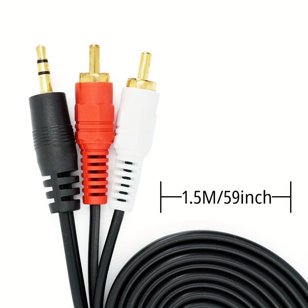2rca Cable rca Male Aux Audio Adapter Hifi Sound Headphone - Temu