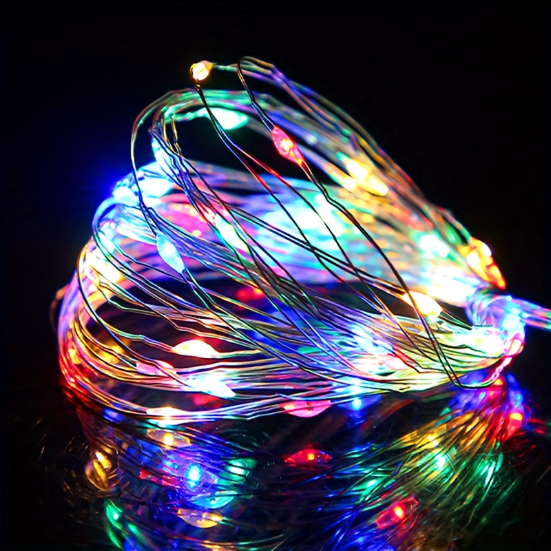 Guirlande Lumineuse LED À Piles AA De 5 M/10 M Fil De Cuivre - Temu France