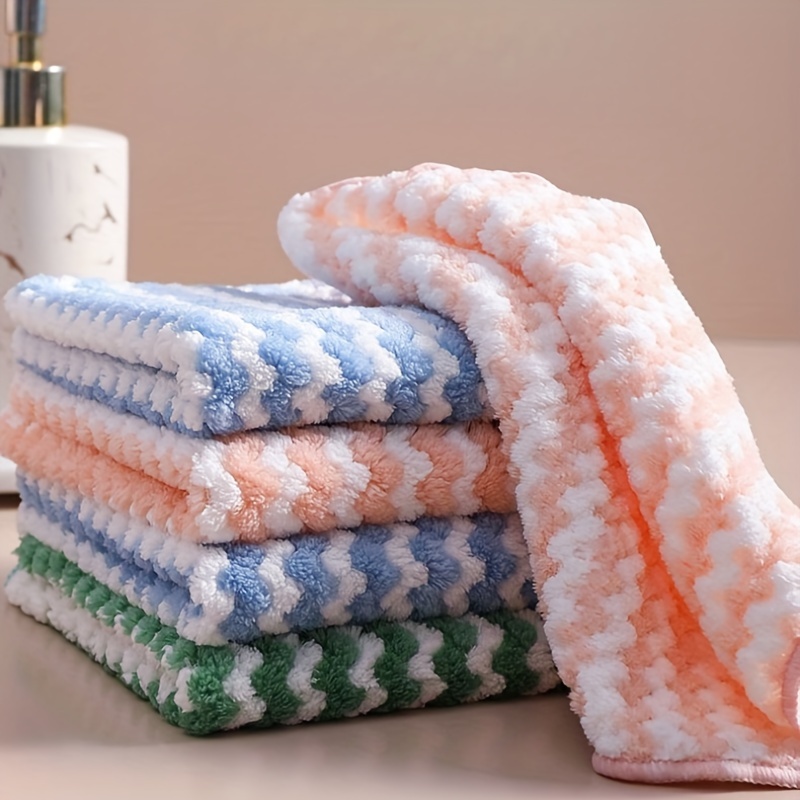 5 Piezas Paño Limpieza Microfibra Paño Lavar Platos Toalla - Temu