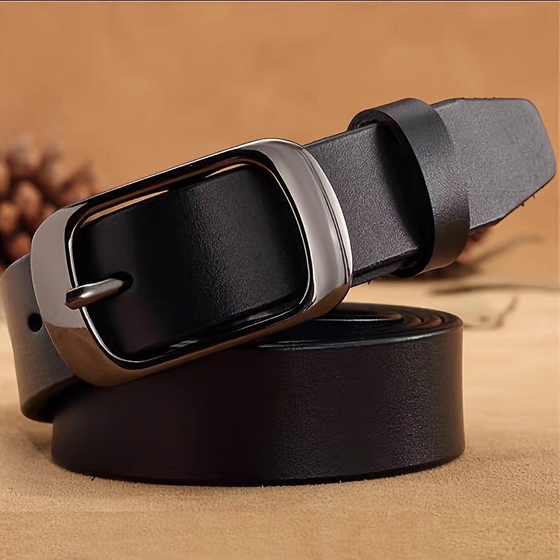 TEMU Buckle Belts Vintage Solid Color Faux Leather Belt Pants Belts For Women Daily Use