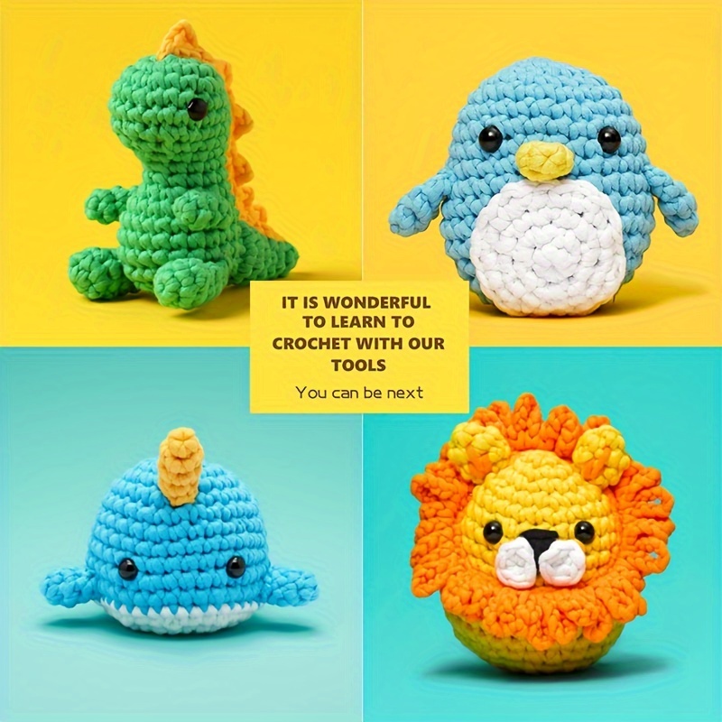 New Crochet Material Package Contains English Instruction Manual, Beginner  Crochet Yarn Kit For Adults, Knitting Handmade Diy Cartoon Doll For  Beginners - Temu
