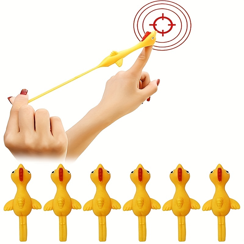 10-piece Fun Soft Plastic Finger Launcher Chicken Game, Children's Birthday Party Gift, School Toy For Halloween、christmas