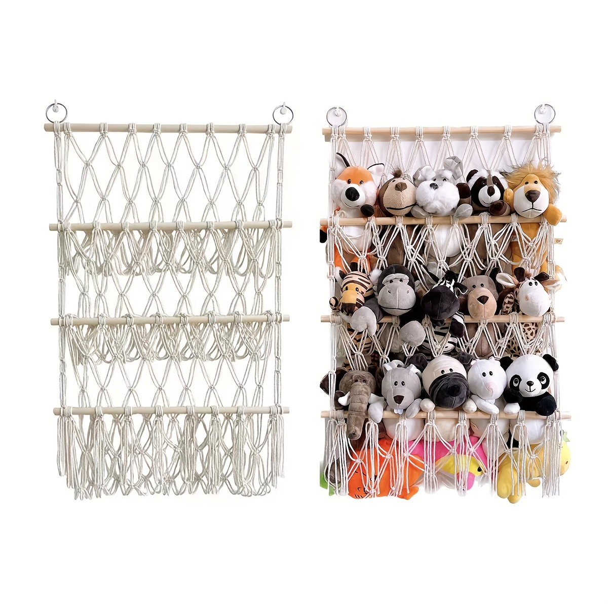 Bohemia Stuffed Animal Net Hammock Lace Decor Toy Storage - Temu