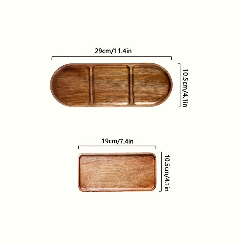 Easy Carry Wood Tray For Serving Food Snacks Drinks And More - Temu