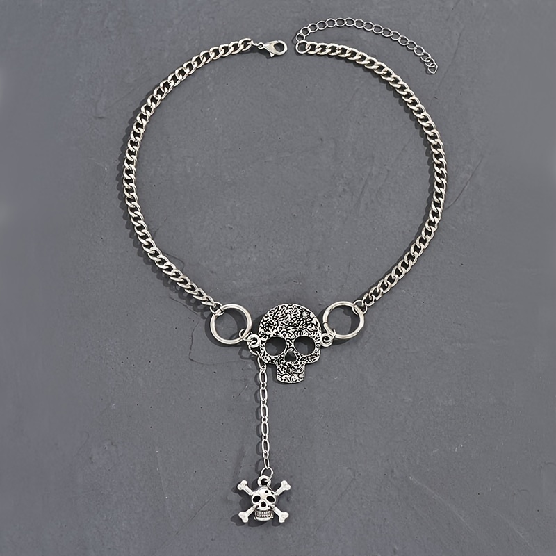 Gothic Skull Choker Necklace Adjustable Choker Neck Jewelry - Temu Canada