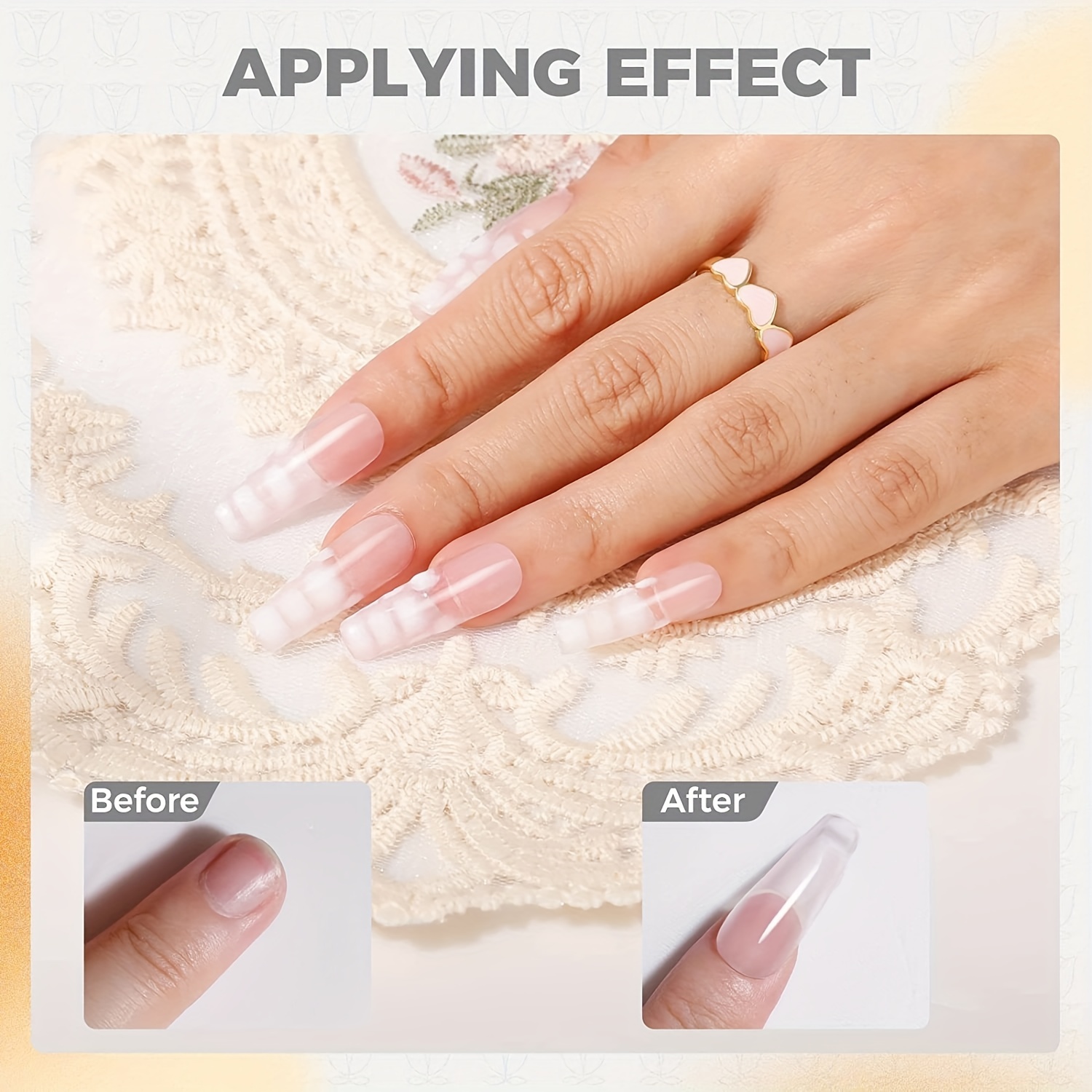 Acrylic Nail Extension Powder 60g Clear Pink