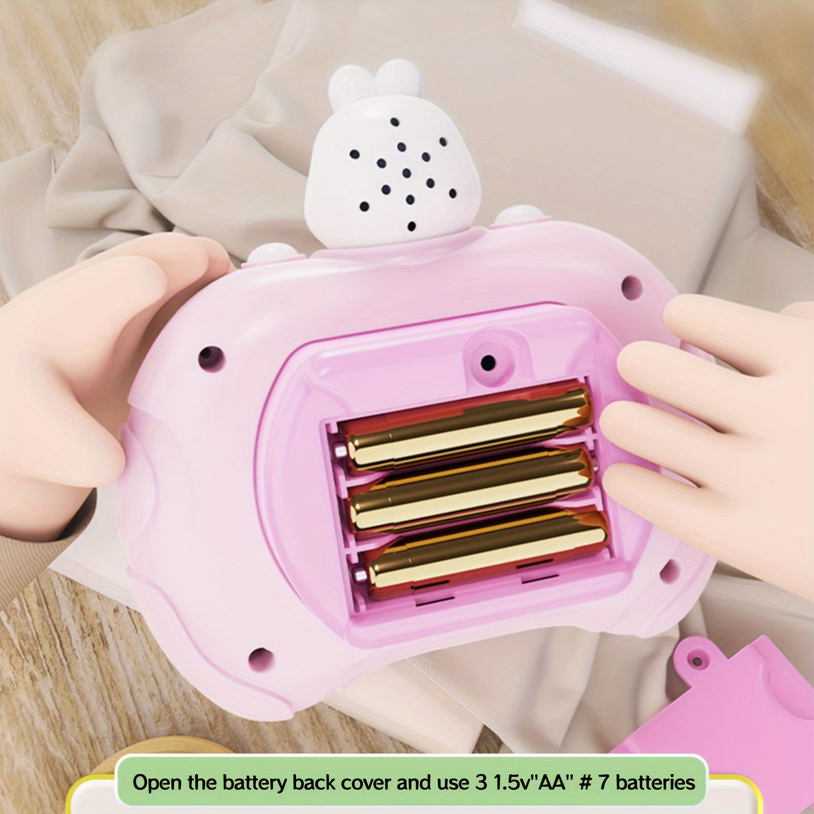 Children's Pink Rabbit Shaped Push-and-go Game Machine, Educational Puzzle  Toy