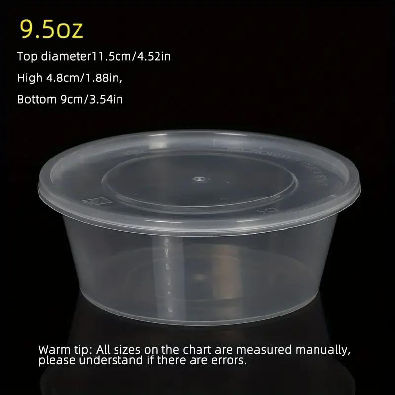 10 Count] Round Clear Food Storage Container With Lids, Perfect For Meal  Prep Soup, Ice Cream, Freezer, Dishwasher And Microwave Safe