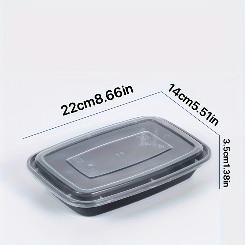 50pcs, Meal Prep Containers, 33.81oz 3 Compartments Plastic Food Storage  Containers With Lids, To Go Containers, Disposable Lunch Boxes, Bento Boxes