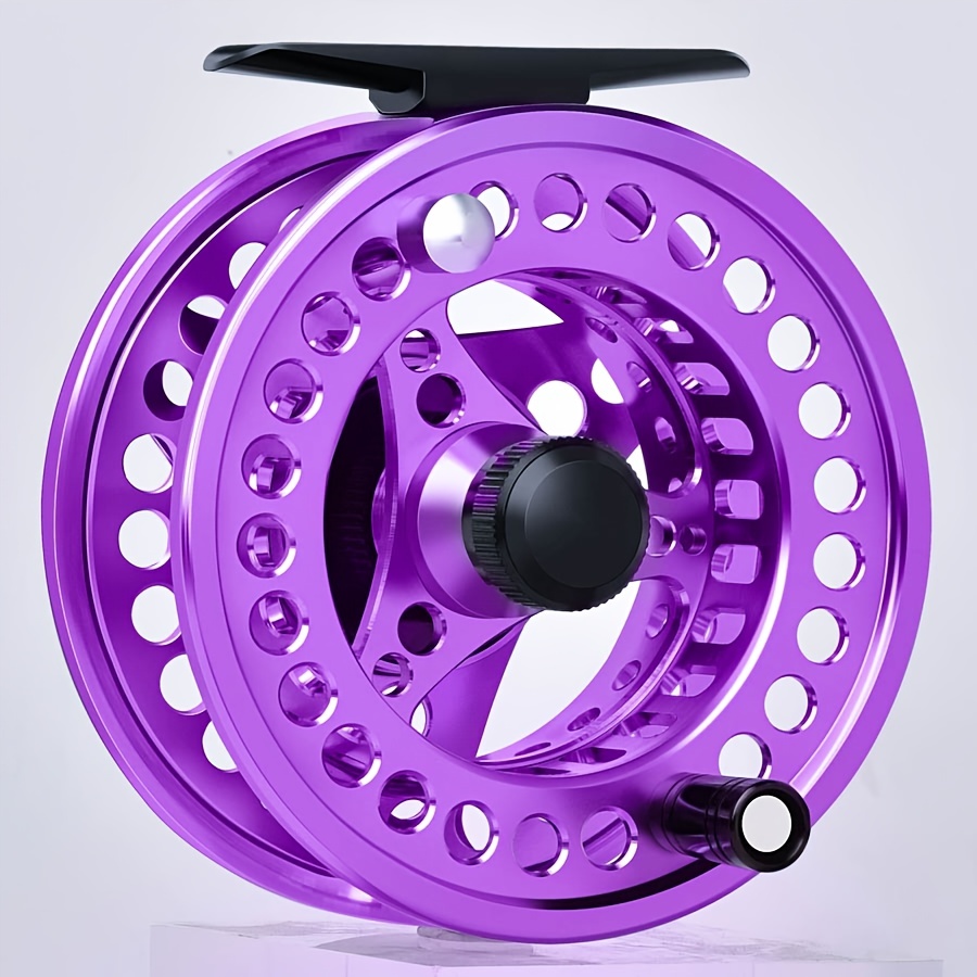 1pc Purple 5/6 Aluminium Fly Fishing Reel, Metal 2+1BB Shaft Smooth Fishing  Reel For Freshwater, Outdoor Fishing Accessories