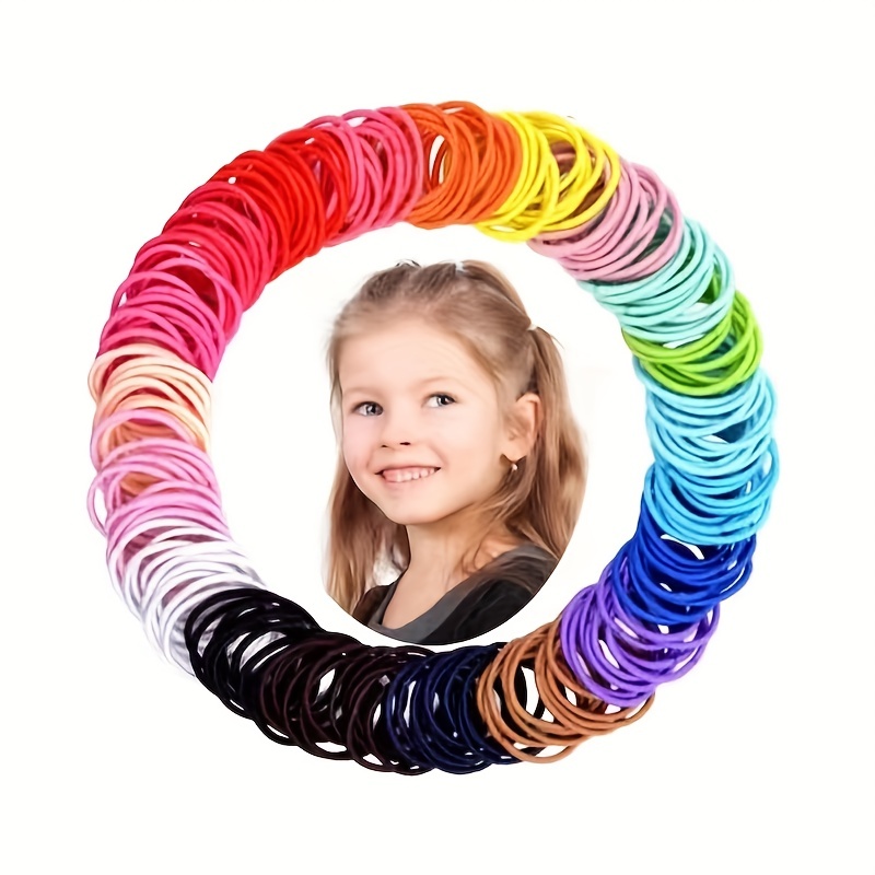 100 Piece/lot Elastic Hair Bands For Girls Baby Hair Accessories Children  Hair Ties Kids Hair Grips Barrettes Toddler Hair Wear