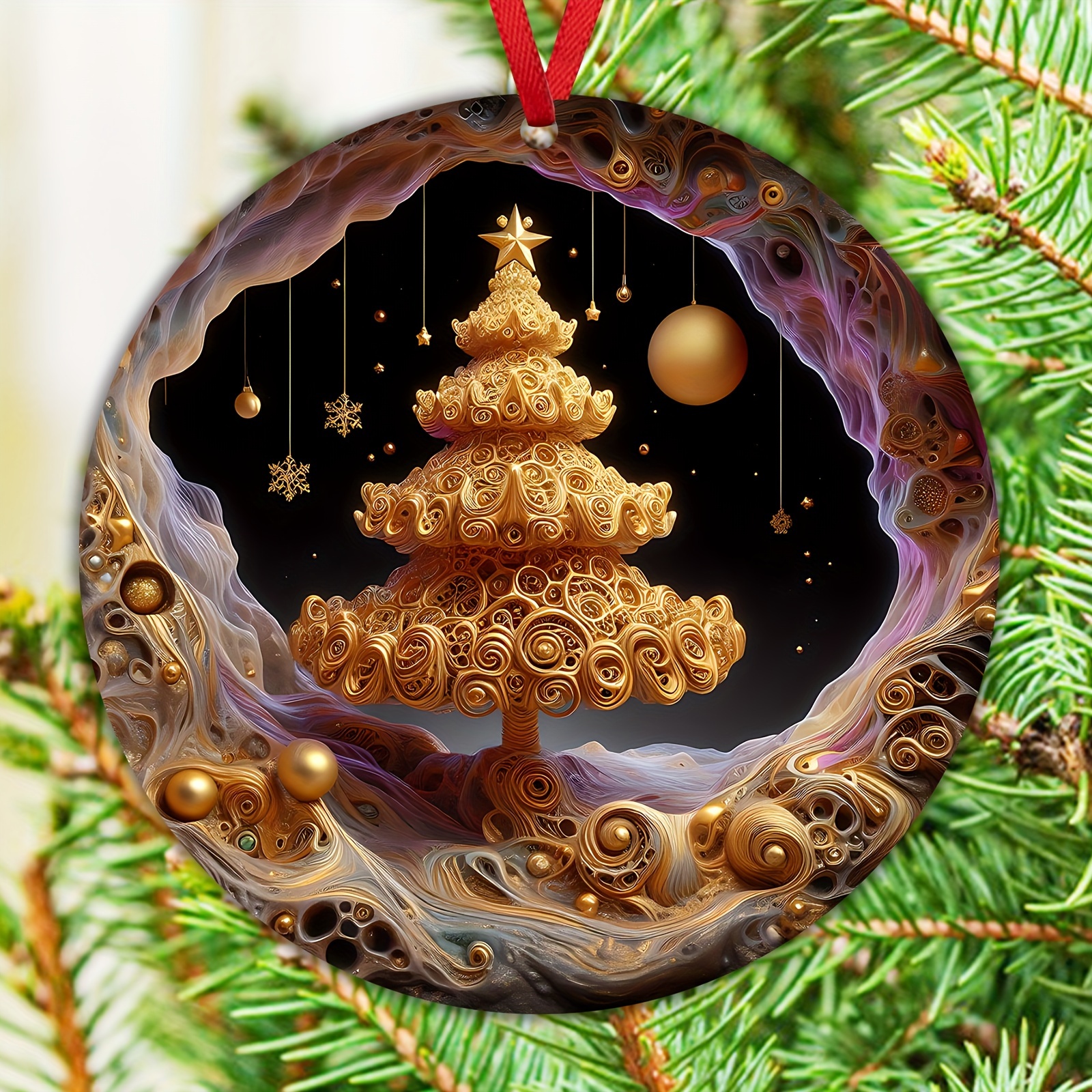 2d Christmas Theme Ornaments Decoration Hanging - Temu
