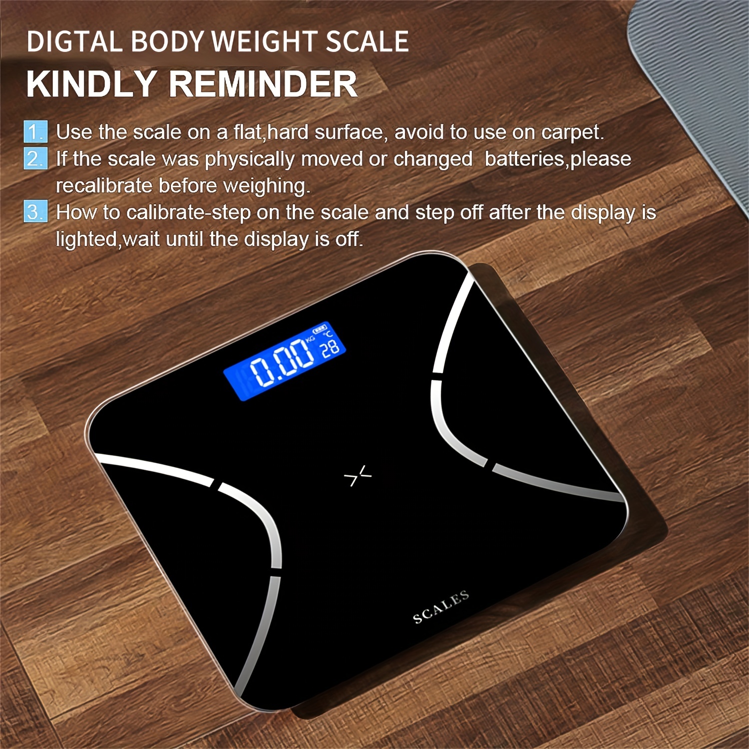 Digital Body Fat Scale, Smart Bathroom Body Composition Analyzer, Measures  Weight, High Accuracy Within, 400 Pounds Capacity - Temu