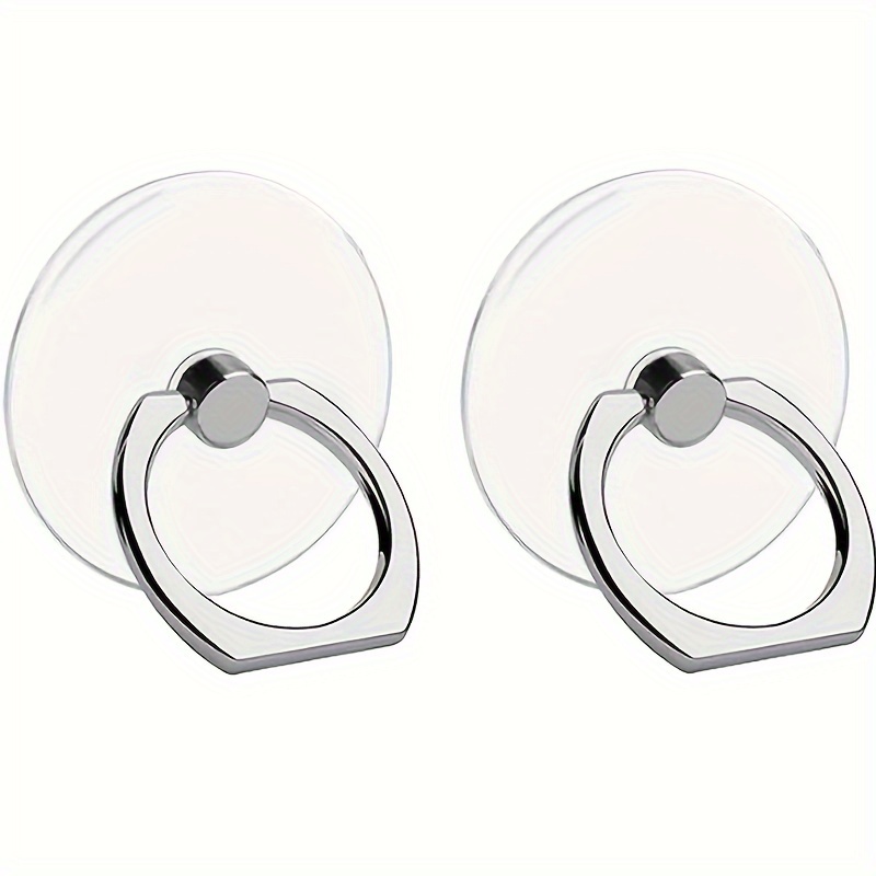 Image of 2 Packs Transparent Mobile Phone Ring Holder 360° Rotation Mobile Phone Ring Holder Mobile Phone Finger Holder Handheld Phone Grip For Phone Case (round)