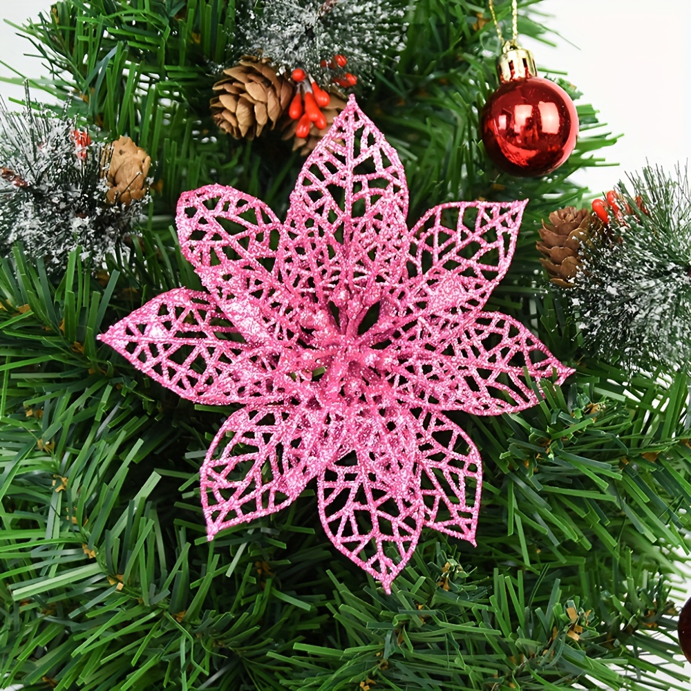 Final Clearance! 12PCS Ornaments Plastic Glitter Ornaments for Winter  Christmas Tree Ornaments 