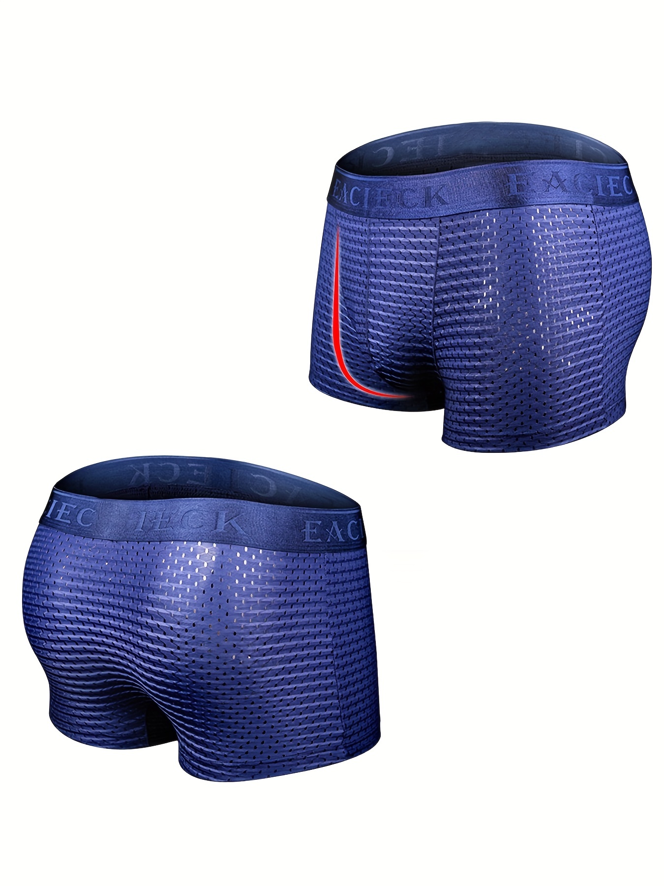Men's Mesh Breathable Ice Silk Comfortable Boxer Briefs - Temu