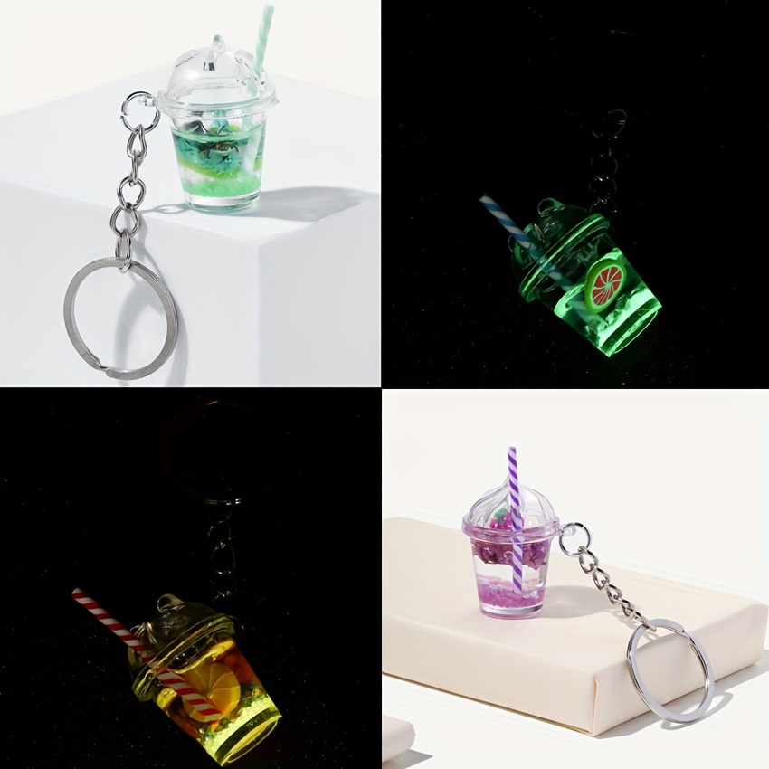 Ice Cream Unicorn Floating Bottle Keychain For Student - Temu