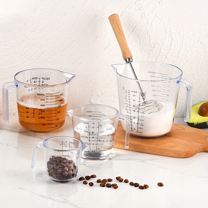 Measuring Cups Set, Stackable Measuring Cup, Clear Plastic Nesting