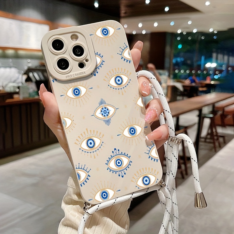 

Eyes Phone Case With Lanyard For Iphone 14, 13, 12, 11 Pro Max, Xs Max, X, Xr, 8, 7, 6s, Plus, Mini, Graphic Pattern Phone Case Sleeve, Gift For Birthday, Girlfriend, Boyfriend, Or Yourself