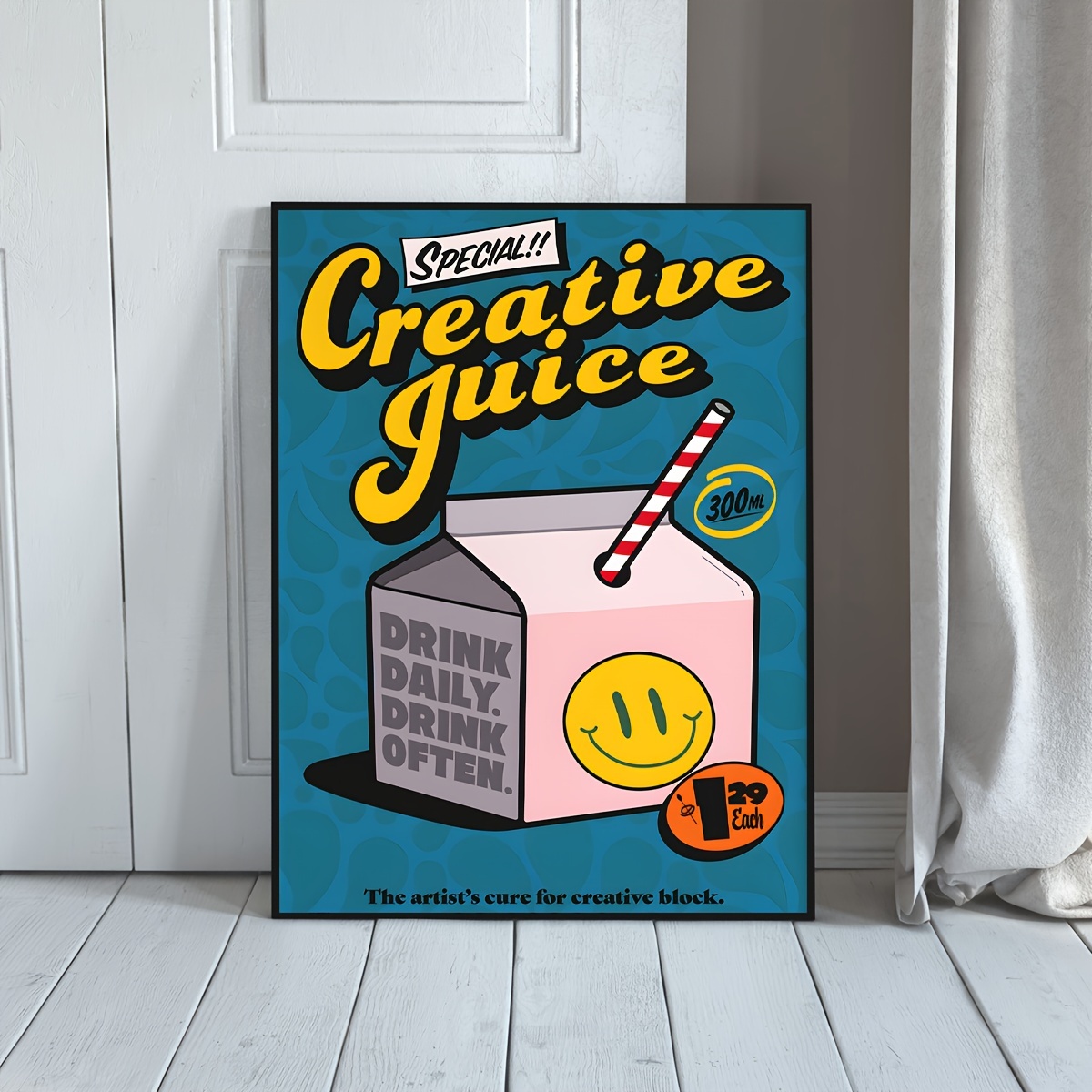 Canvas Poster, Creative Juice Poster, The Best Cure For Creative Block  Poster, Print Wall Picture, For Bedroom Living Room, Wall Decor, Canvas  Wall Art Decor, No Frame - Temu