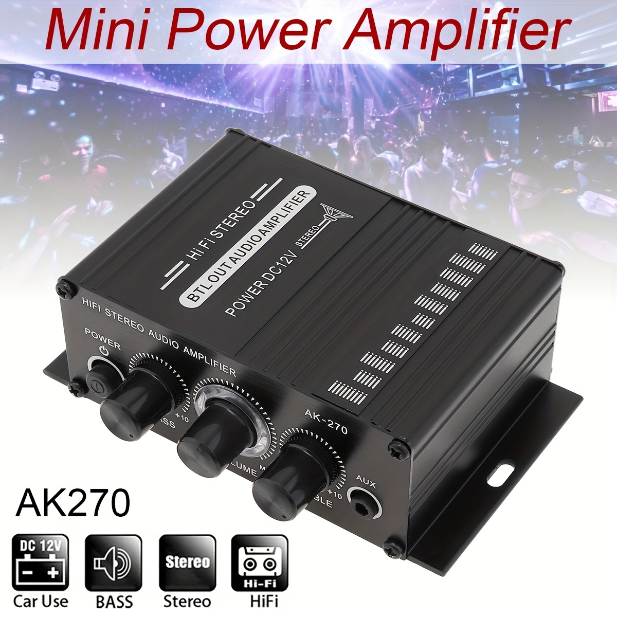 Mini Amplificador De Potencia De Audio Para Auto