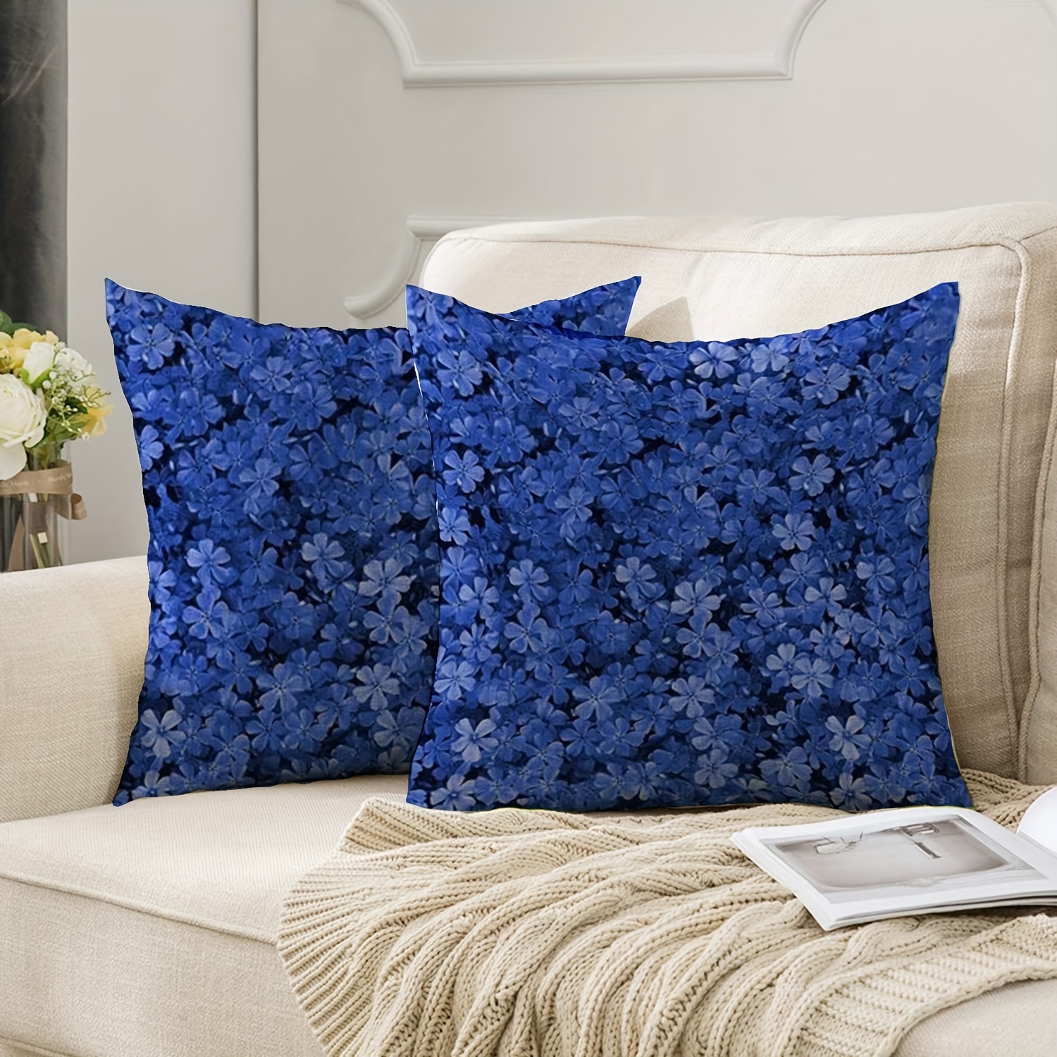 Blue Throw Pillows Bstract Geometric Modern Pillowcases - Temu