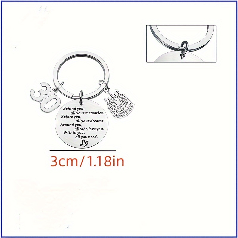 1pc Portachiavi Dolce Compleanno Uomo, Regalo Compleanno 30 Anni,  Portachiavi Compleanno Significativo, Regalo Compleanno 30 Anni Uomo -  Gioielli E Accessori - Temu Italy